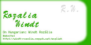 rozalia windt business card