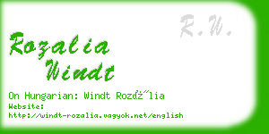 rozalia windt business card